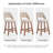 Upholstered Bar Stools Full Back Counter Stool With Solid Wood Frame No Installation Required-1891991769