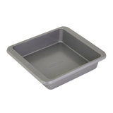 9In Nonstick Aluminized Steel Square Cake Pan, Contour Silver