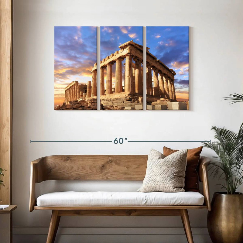 Kavia Sunset Over The Acropolis, 28" H x 45" W