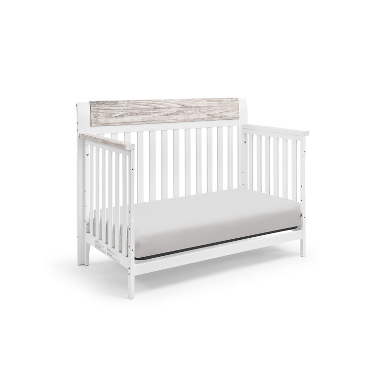 Lit de bébé convertible 4-en-1 Hayes - blanc / naturel