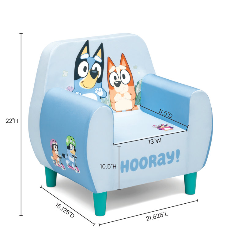 Bluey Foam Chair for Kids by Delta Children
