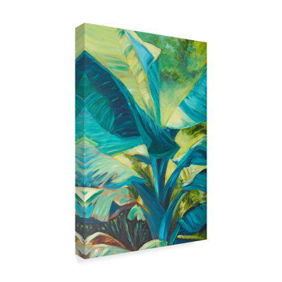 « green banana duo i », peinture sur toile tendue