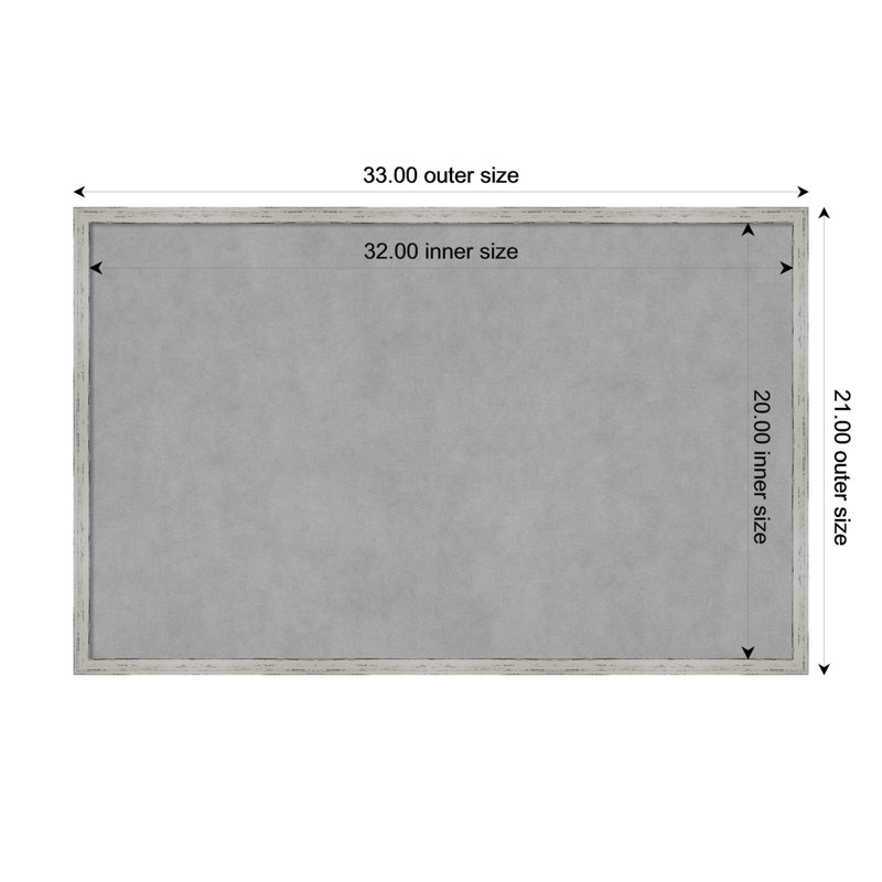 Tableau magnétique magnétique en métal, 21" H x 33" W x 1" D