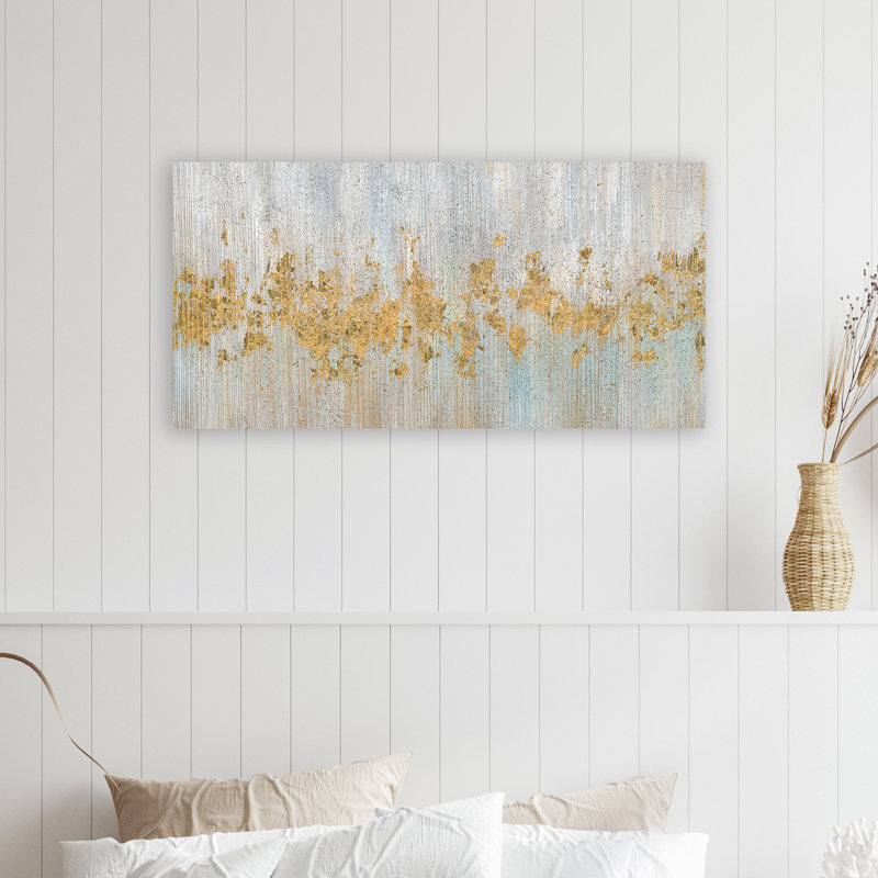Peinture sur toile tendue, H 20 po x l 40 po x P 1,5 po