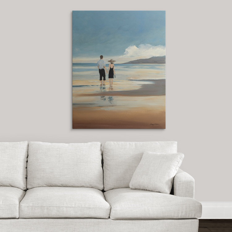 «A Day at the Sea» Butters, reproduction d'art, H 10 po x l 8 po x P 1,5 po, Toile