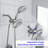 Wall Mounted Shower Head Multi Function Adjustable Shower Combo Rainfall Shower System with Handheld Shower-60199647
