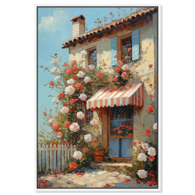 «Garnet Garden I», art floral sur toile par Art Remedy