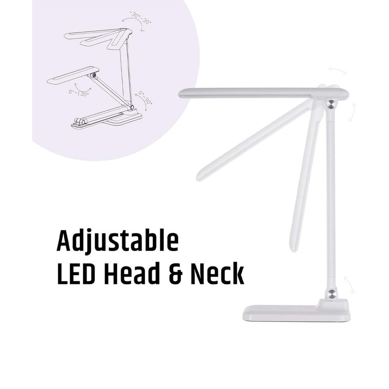 Jacetin Metal USB Desk Lamp, Matte White