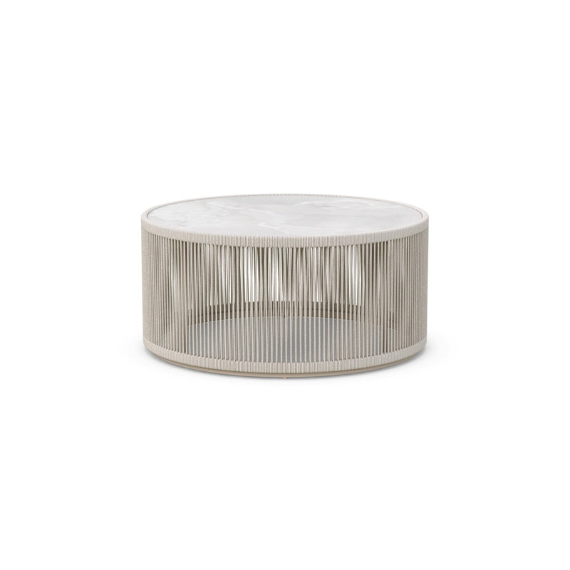 Malta Round Coffee Table Dekton Top, Birch, Helena