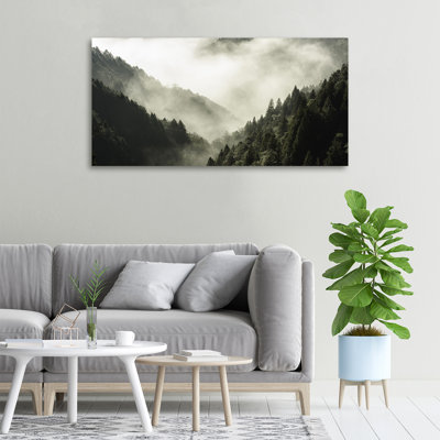 Fog Over The Forest - Wrapped Canvas Print