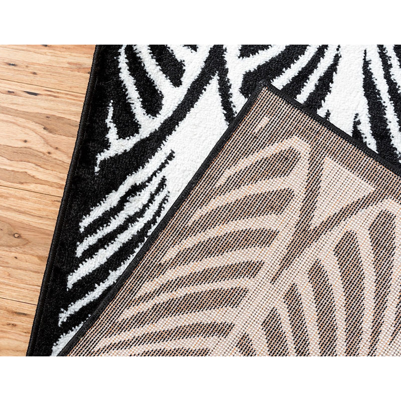 Tapis noir / ivoire Alhareth, Rectangle 9 pi x 12 pi