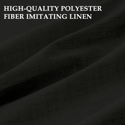 Birglinde Faux Linen Textured Thermal 100% Blackout Curtains for Bedroom Living Room Rod Pocket/Ring Clips