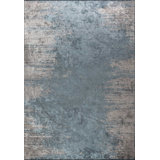 Rapture Abstract Flatweave Cotton Blue/Beige Gray Area Rug