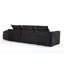 Canapé modulaire rembourré 3 places noir-1555058150