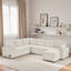 Canapé-lit modulaire convertible avec méridienne réversible, poches de rangement et dispositifs de chargement-1661386823