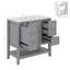 Meuble-lavabo 36 po avec lavabo, armoire de rangement moderne avec une armoire et trois tiroirs
