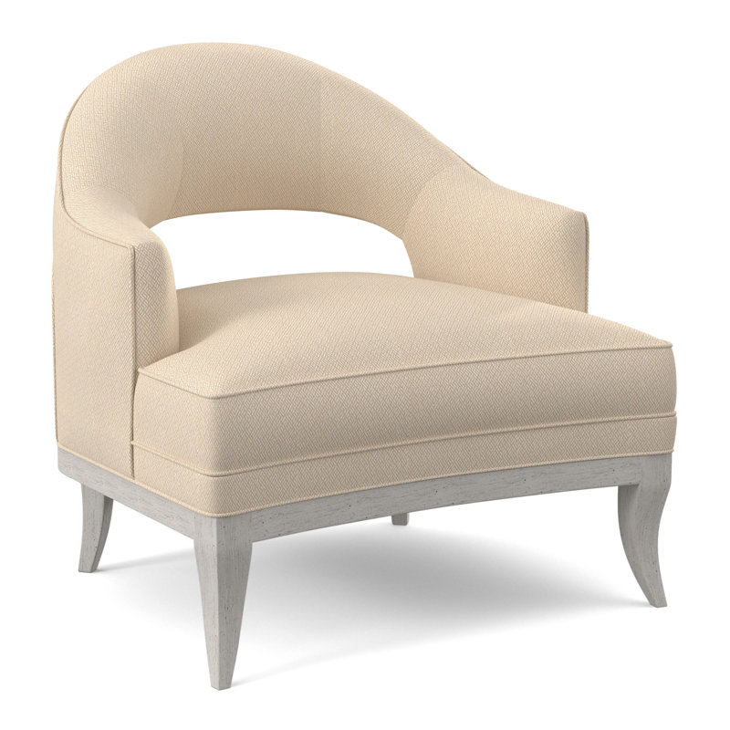 Mariposa Armchair, Bisque, Filigree Ivory 100% Polyester