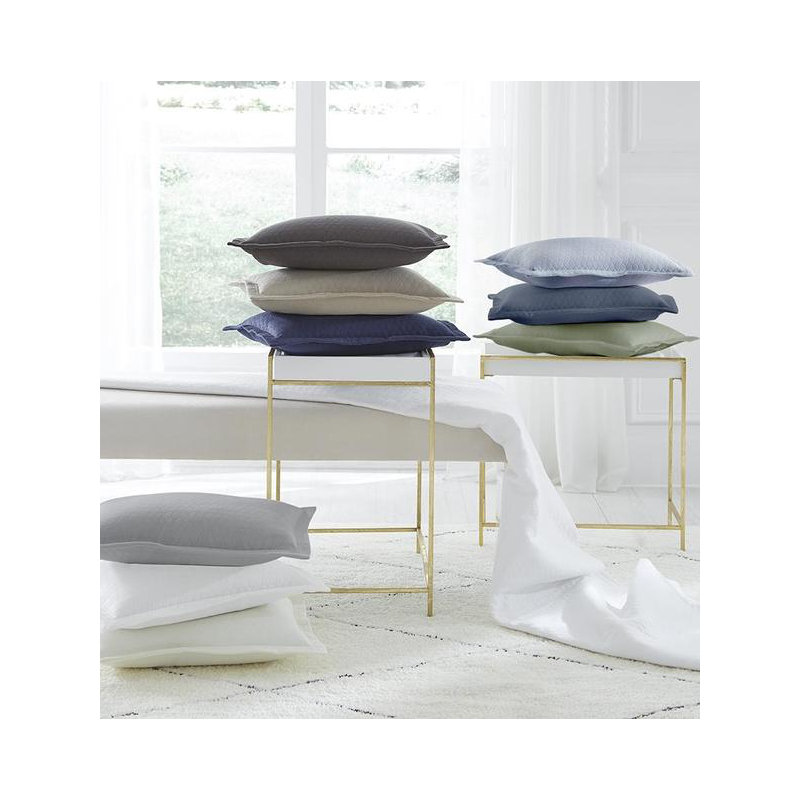 Favo Pleated Bed Skirt, Full, White