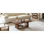 Table basse en éventail avec tablette de rangement inférieure, table de salon de style Mid-Century moderne, meubles d'appoint de style campagnard pour grands espaces, assemblage facile