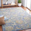 Esponga Oriental Handmade Tufted Wool Ivory/Blue Area Rug-1317500458