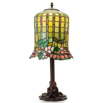 Floral Glass Table Lamp