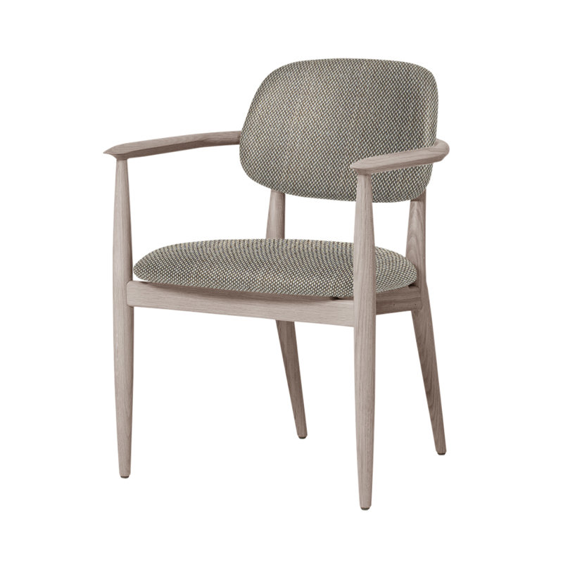 Chaise Slow de Space Copenhagen, Chêne naturel, Trio concassé 213