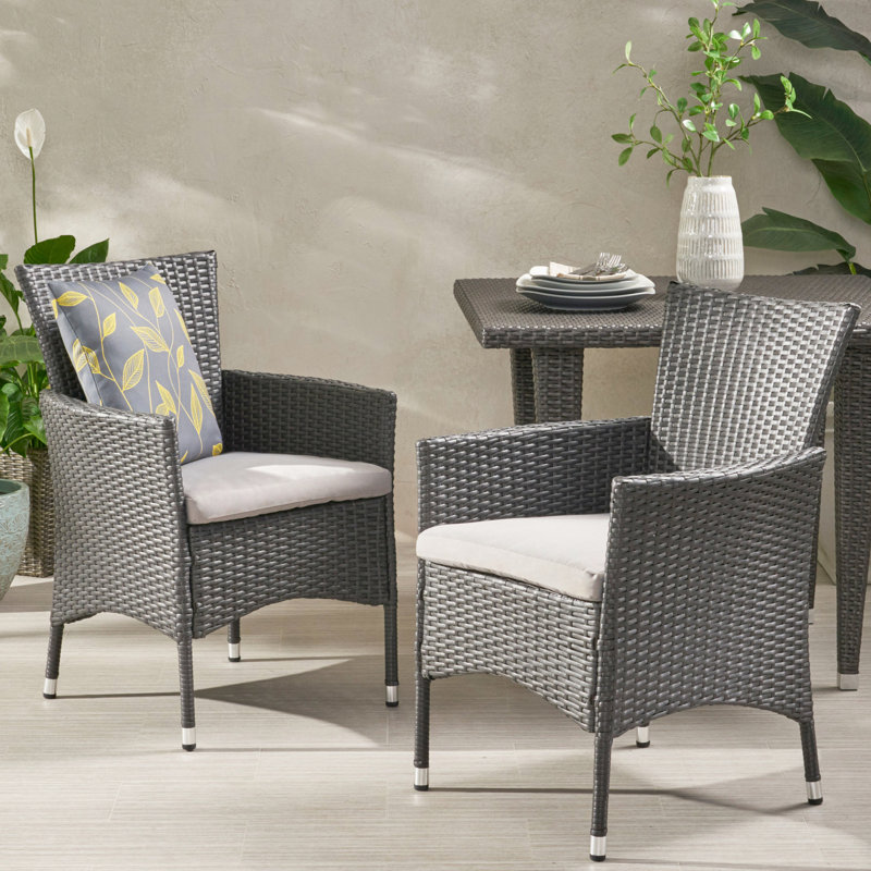 Grey Dining Chairs  2  - Modern Straight Line Elegance, 23.44 In. Deep, 24.23 Wide, 33.34 High, 15.47 Lb. Heavy 2 In Seating For Living & Lounge Area W X H D, Lb