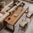 Solid Pine Wood Desk with 3 Drawers - Enclosed Edge Design-1107983335