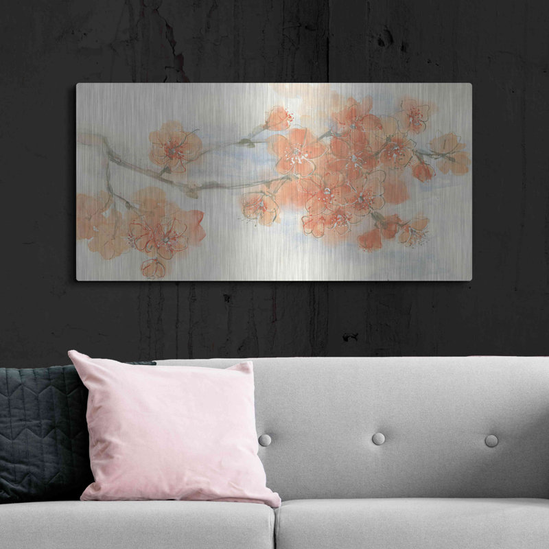«Peach Blossom I» par Chris Paschke, H 24 po x l 48 po