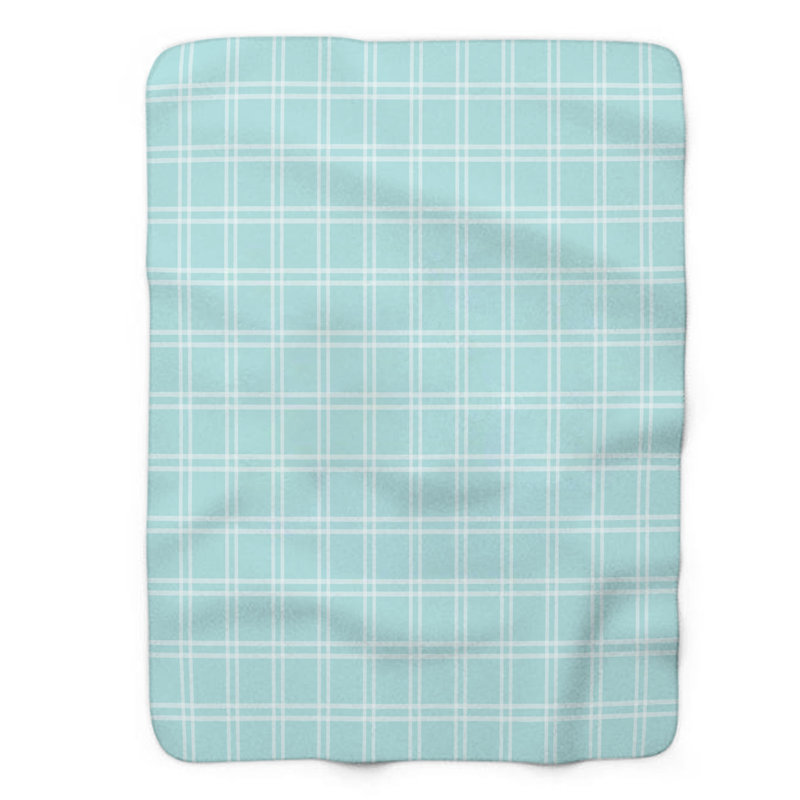 Nuage à carreaux - couverture Sherpa 1 pièce de qualité supérieure 0057, L 50 po x L 60 po