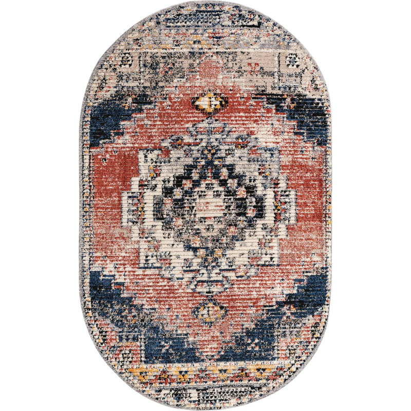 Tucson Geometric Indoor Rug, Oval 5' x 8'