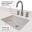 Meuble-lavabo double 84 po X P 22 po D, avec plateau en quartz blanc