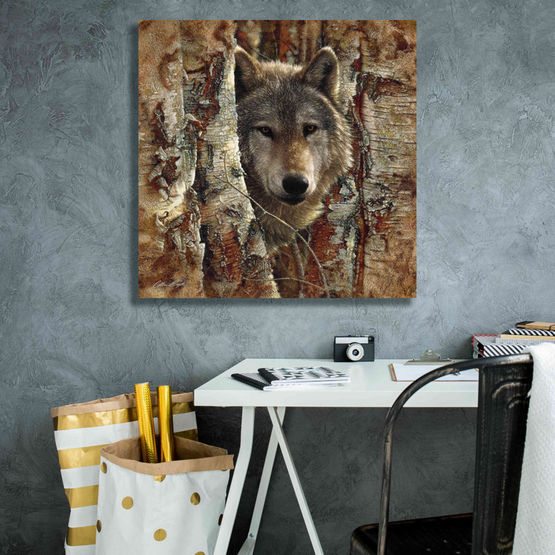 «Wolf Spirit» par Collin Bogle, art mural sur toile, H 26 po x l 26 po x P 1,5 po