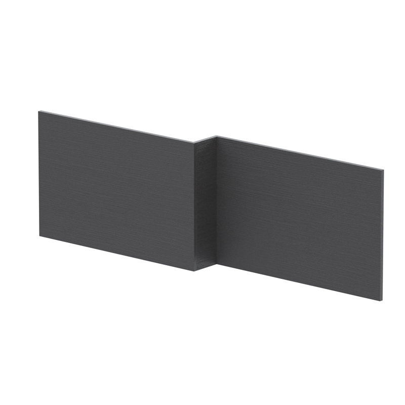 1700Mm Shower Bath Front Panel, Graphite Grey