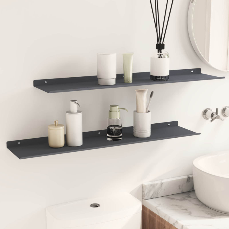 Steel Floating Shelf, Anthracite