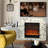 43.31" Smoky Gray Imitation  Marble Landscape Heat Electric Fireplace