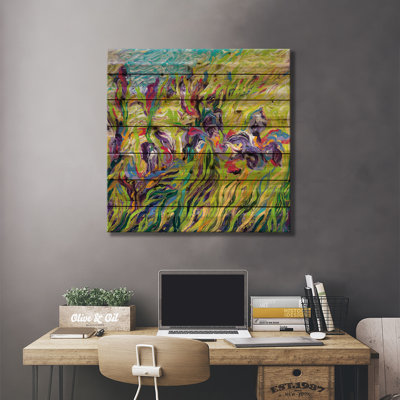 Irises II by Iris Scott - Unframed Painting on Wood