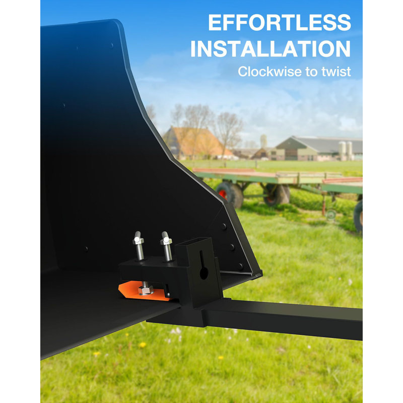 60"Clamp On Pallet Forks, Heavy Duty 4000Lbs Capacity For Hauling Timbers, Haystacks And Any Heavy Objects