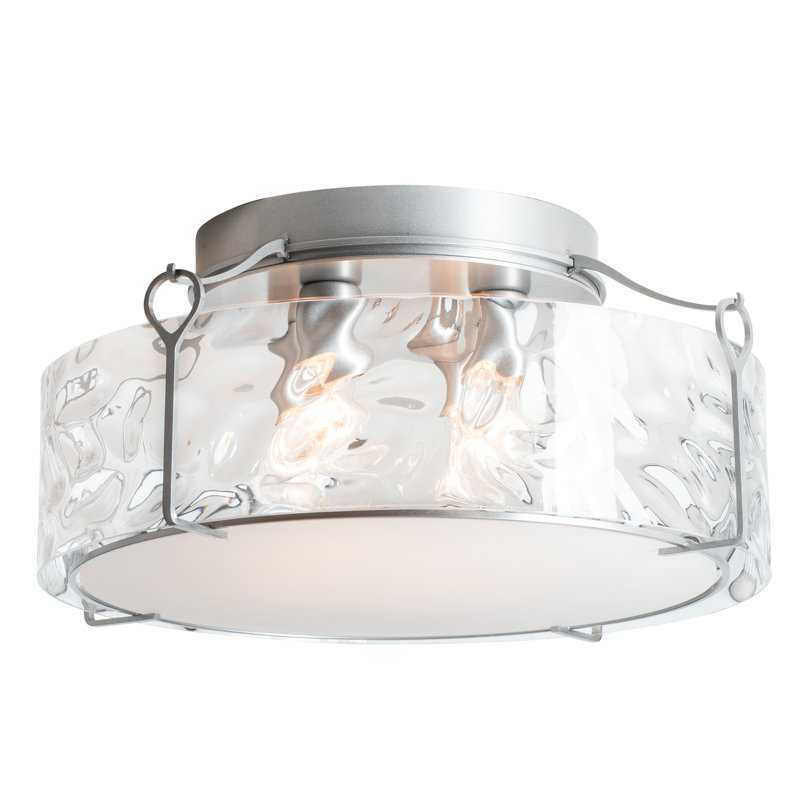 Bow 1 - Light Semi Flush Mount, Water Clear, Vintage Platinum
