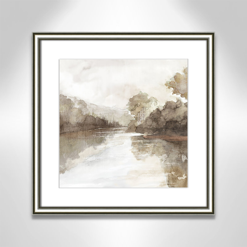 «Fall Nature Print» par Eva Watts, L 18,25 po x H 18,25 po, Imprimé mat, Argent classique