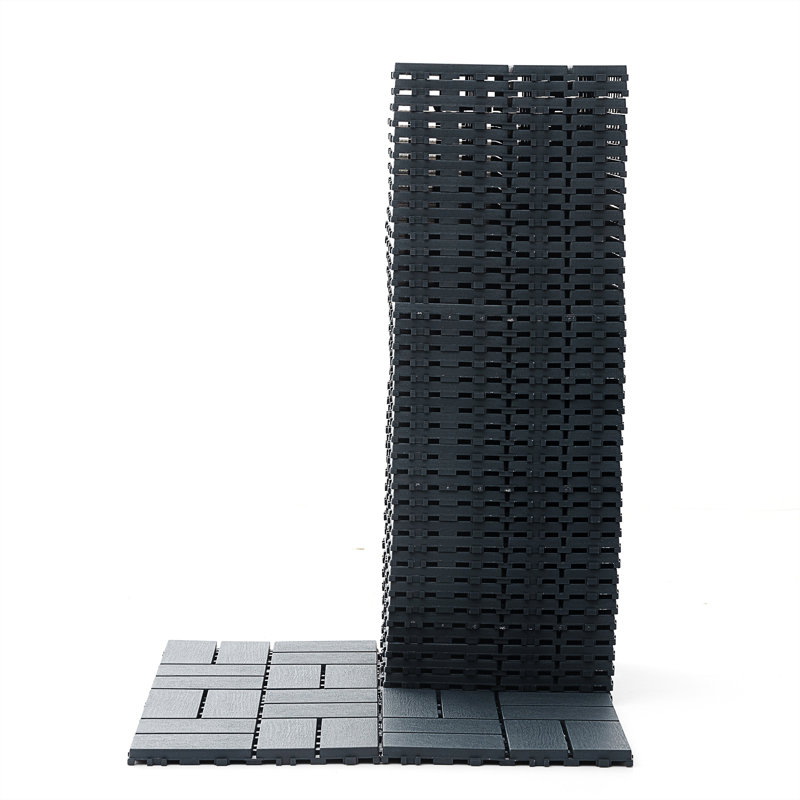 Carreaux de terrasse en plastique emboîtables, Gris
