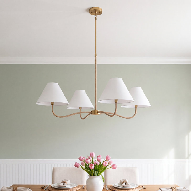 Glinda Large Chandelier, 18.5"H x 35"W x 35"D, 4 Lights