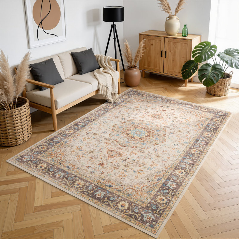 Eaglin 35B3496C4AD641E2BA8000E380C5A59B Ivory Area Rug, 59" x 83"