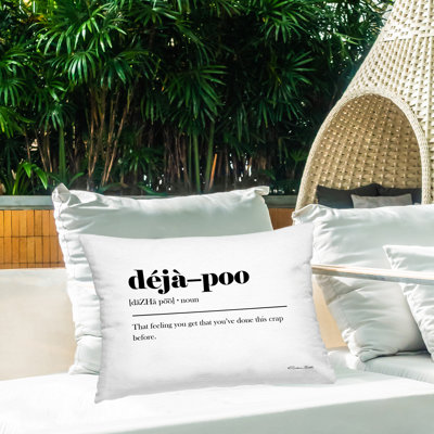 Coussin d'extérieur imprimé Sassy Deja-Poo par Susan Ball
