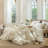 MooMee Striped Duvet Cover Set 100% Washed Cotton Linen Like Textured-115097790-105229475