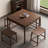Nut-brown Square Solid Wood Poker Table-117093573