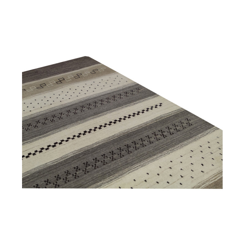Hand-Knotted High-Quality White Area Rug