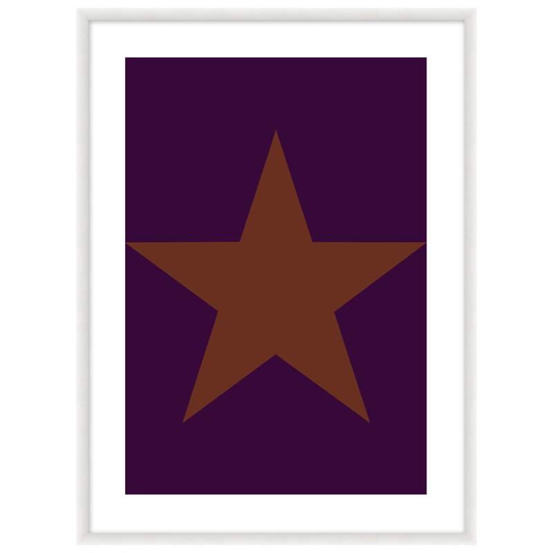 Modern Color Star Wall Art & Signage by Lillian August, Purple/Orange