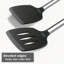 Ensemble de 2 spatules en silicone, spatules solides et rainurées résistantes à la chaleur en silicone, spatules en caoutchouc pour poissons, œufs, crêpes, ustensiles de cuisine