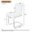 Ensemble de 4 chaises de salle à manger modernes avec cuir synthétique et pieds en métal-482157836